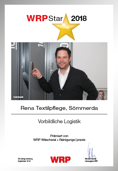 Rena Textilpflege-Parkett Star Urkunde Rena Textilpflege