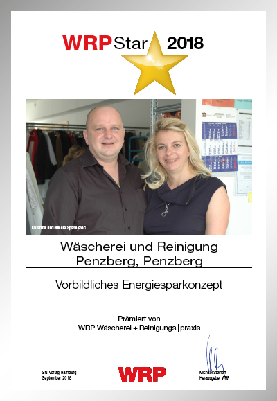 Wäscherei und Reinigung Penzberg-Parkett Star Urkunde Wäscherei und Reinigung Penzberg
