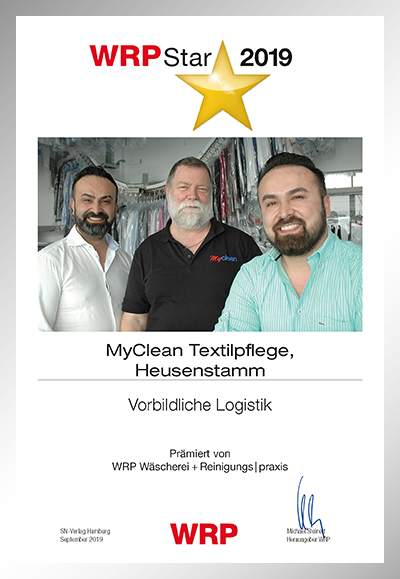 MyClean Textilpflege-Parkett Star Urkunde MyClean Textilpflege