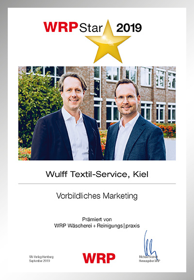 Wulff Textil-Service-Parkett Star Urkunde Wulff Textil-Service